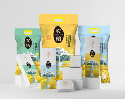农稻产品包装设计 平面艺术与品牌价值的融合